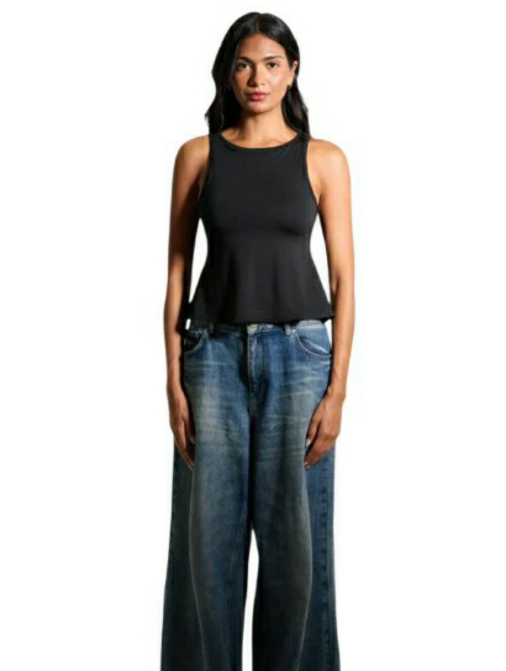 NWT Klassy Network Flowy Boat Neck Tank- M